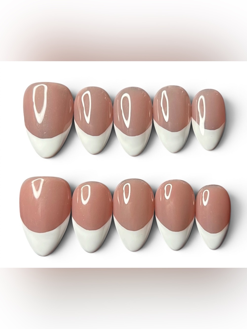 Handmade French Tip Press-On Nails